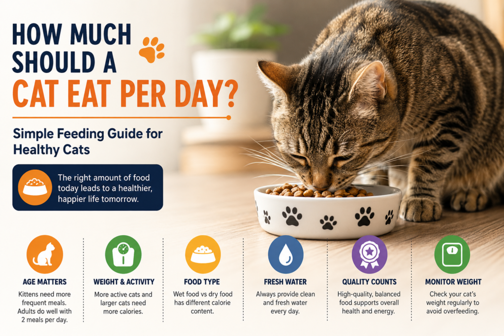 How Much Should a Cat Eat Per Day Simple Feeding Guide for healthy cats